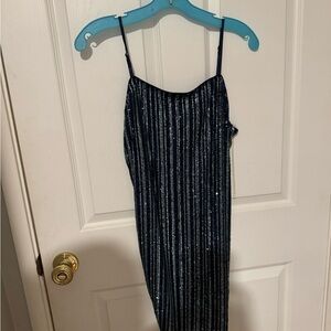 Francesca's Collections Midnight Blue Sequin Dress